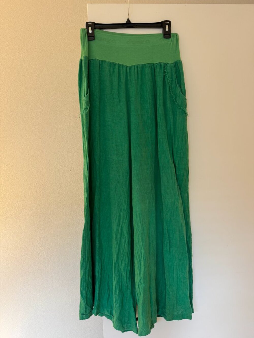 Green Linen Pants - Picture 3 of 4
